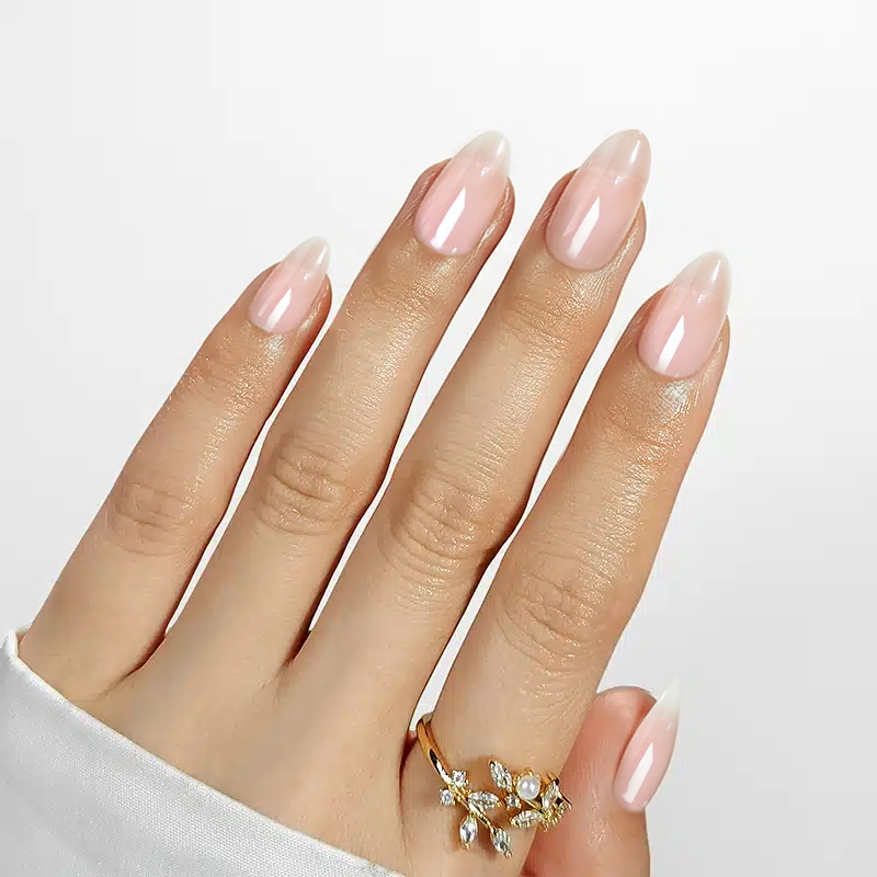 Mirror Glaze Almond Nails