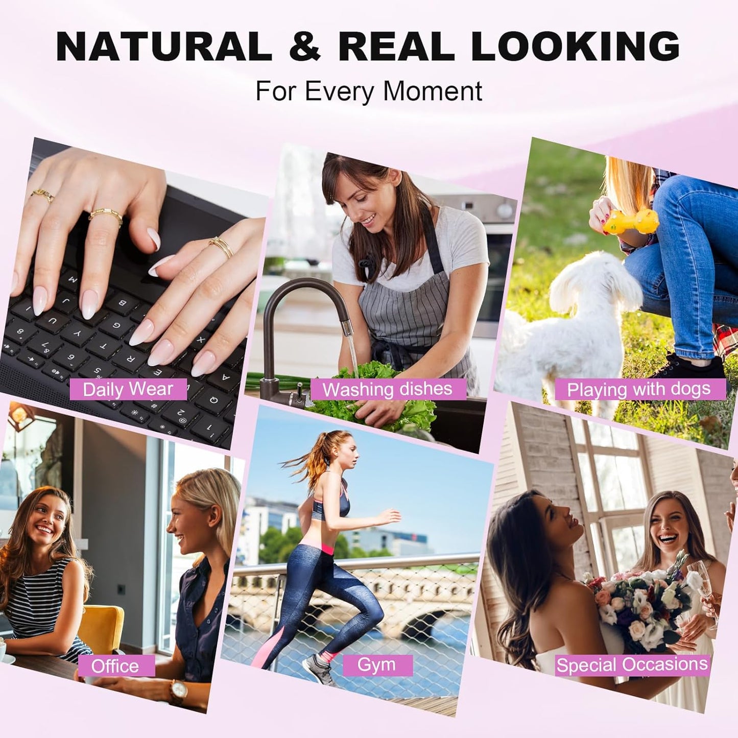 Mirror Glaze Almond Nails