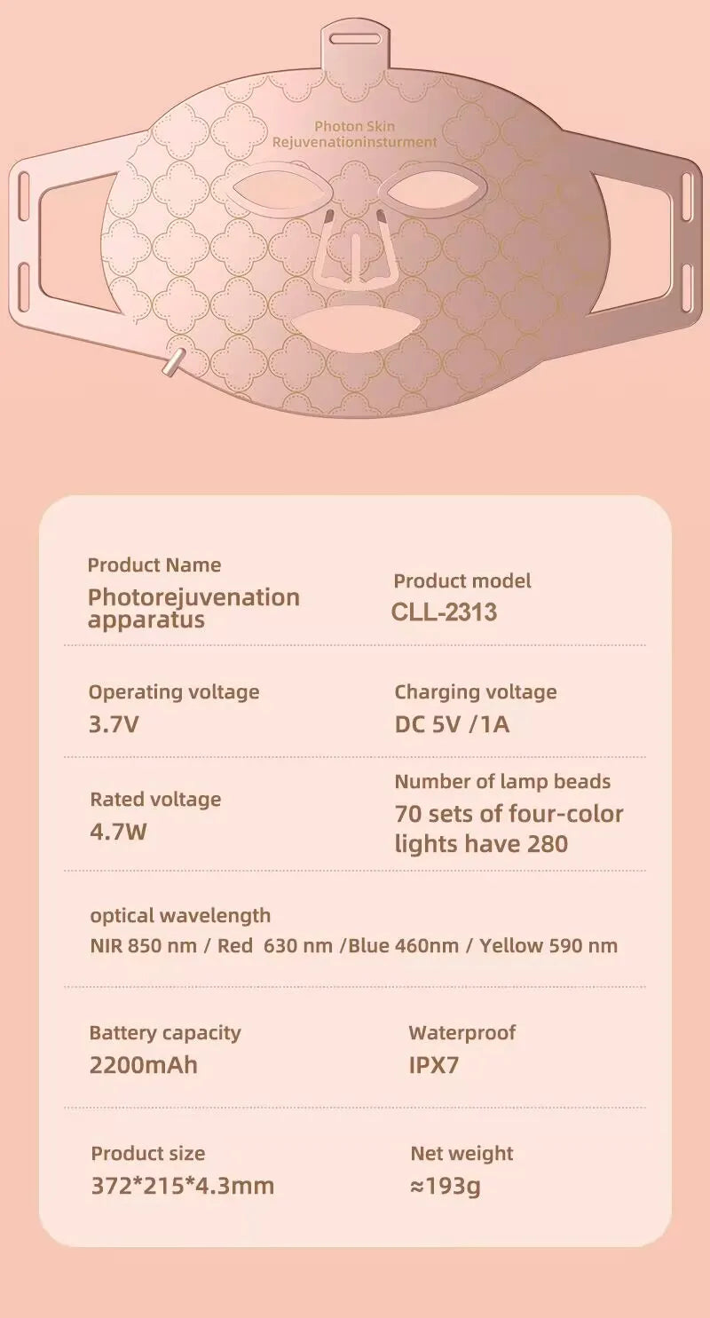 Silicone LED Mask IPL Device