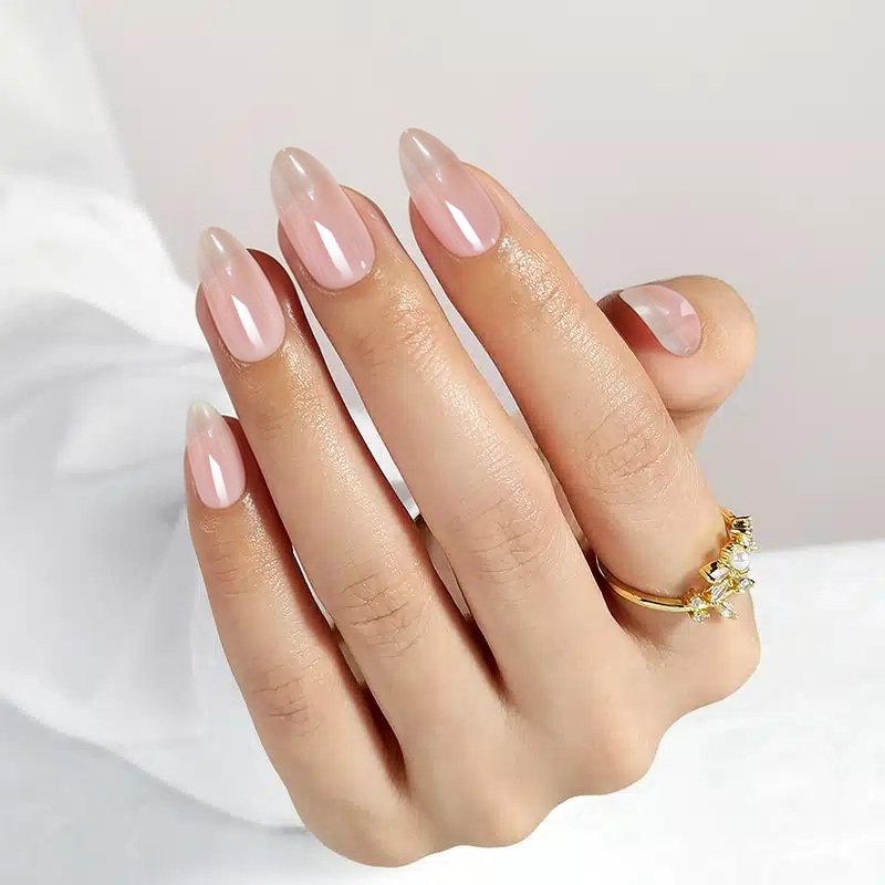 Mirror Glaze Almond Nails